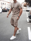 Casual Heren Outfit - Renos | Casual Heren Outfit - Khaki - S - Zarandi Amsterdam