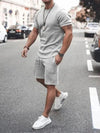 Casual Heren Outfit - Renos | Casual Heren Outfit - Lichtgrijs - S - Zarandi Amsterdam