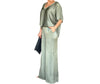 Elegante, Glanzende Tweedelige Set met Oversized V - Hals - ModeParisienne® Elswina | Elegante, Glanzende Tweedelige Set met Oversized V - Hals - Groen - S - Zarandi Amsterdam