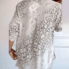 Casual Blouse met Opstaande Kraag en Print - ModeParisienne® Malou | Casual Blouse met Opstaande Kraag en Print - Grijs - S - Zarandi Amsterdam