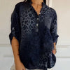 Casual Blouse met Opstaande Kraag en Print - ModeParisienne® Malou | Casual Blouse met Opstaande Kraag en Print - Donkerblauw - S - Zarandi Amsterdam