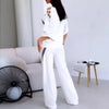 Gestreepte Korte Mouwen Top & Broek Set - ModeParisienne® Marieka | Gestreepte Korte Mouwen Top & Broek Set - S - Zarandi Amsterdam