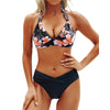 Flatterende Twee - Delige Bikini Set - ModeParisienne® Joyce | Flatterende Twee - Delige Bikini Set - Zwarte Bloem - S - Zarandi Amsterdam