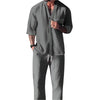 Lichtgewicht Heren Zomer Outfit Set - Roderan | Lichtgewicht Heren Zomer Outfit Set - Grijs - S - Zarandi Amsterdam