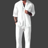 Lichtgewicht Heren Zomer Outfit Set - Roderan | Lichtgewicht Heren Zomer Outfit Set - Wit - S - Zarandi Amsterdam