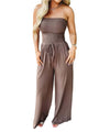 Elegante Off - Shoulder Zomer Jumpsuit voor Dames - ModeParisienne® Natasha – Elegante Off - Shoulder Zomer Jumpsuit voor Dames - Bruin - S - Zarandi Amsterdam