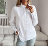 Elegante Polo Blouse - ModeParisienne® Irish | Elegante Polo Blouse - Wit - S - Zarandi Amsterdam