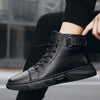 Black Boots™ |Zwarte warme leren laarzen