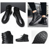 Black Boots™ |Zwarte warme leren laarzen