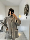Natalie™️ | Elegante Warmte met Damesjas met Sjaal